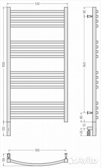 Сунержа Аркус 3.0 1000х500 мэм левый Золотой шёлк