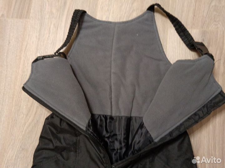 Утепленные брюки на лямках 128 р-р