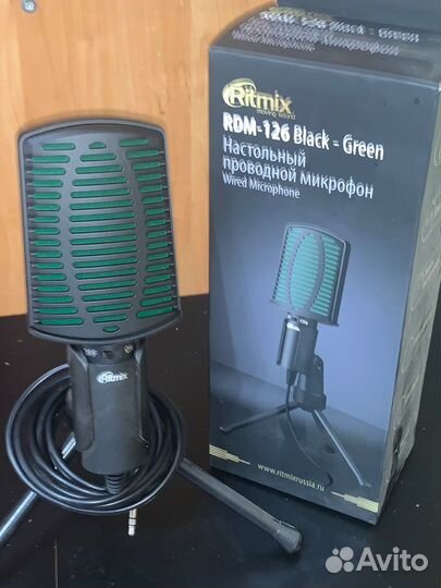 Микрофон ritmix RDM-126 Black-Green