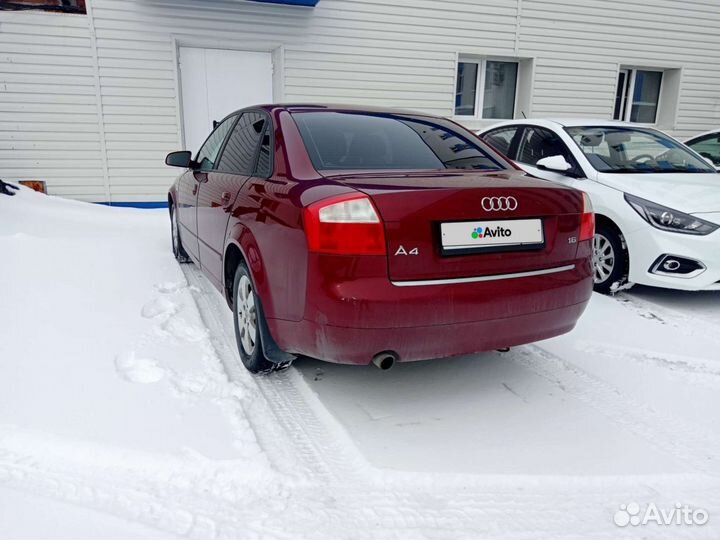 Audi A4 1.6 МТ, 2004, 207 500 км