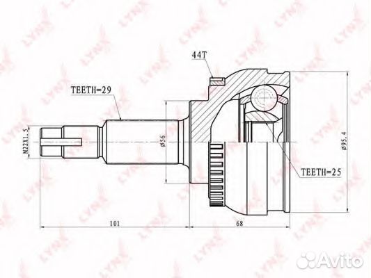 Шарнирный комплект CO5711A lynxauto