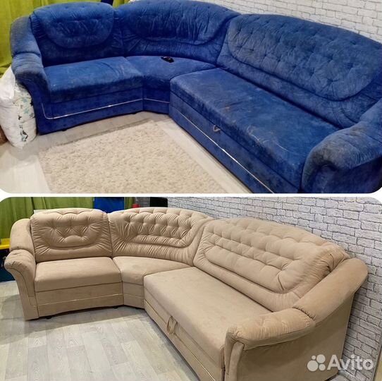 Перетяжка и реставрация мягкой мебели