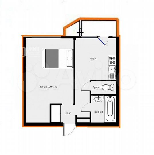 1-к. квартира, 40,2 м², 16/17 эт.