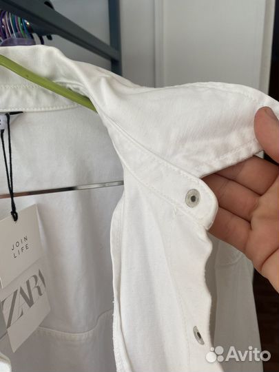 Рубашка белая женская zara oversize