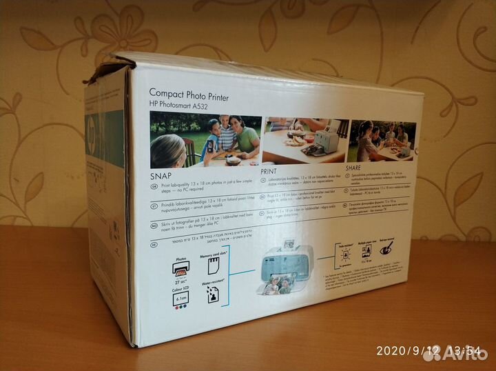 Компактный фотопринтер HP Photosmart A532