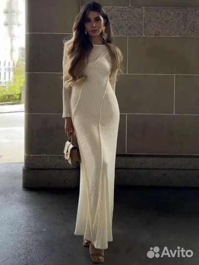 Вязаное летнее платье