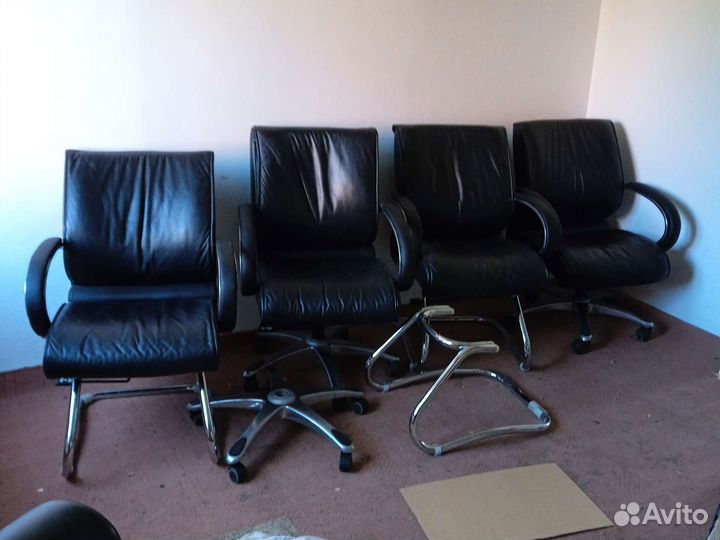 Кресло кожа натуральная Chairman 444 и 445