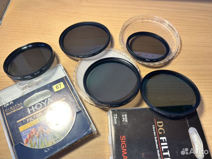 Поляризационные и защитные фильтры для обьективов