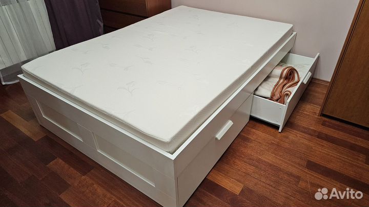 Кровать IKEA dbimnes 200x140 c латексным матрасом