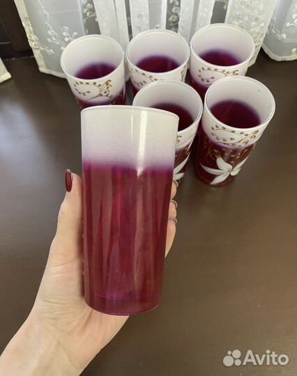 Набор стеклянных бокалов 6 штук