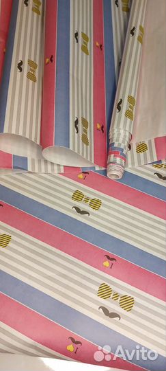 Упаковочная бумага крафт с рисунком