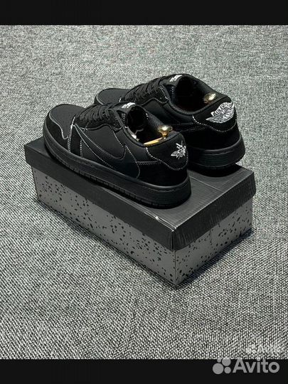 Кроссовки Travis Scott x Air Jordan 1 Low Black Ph