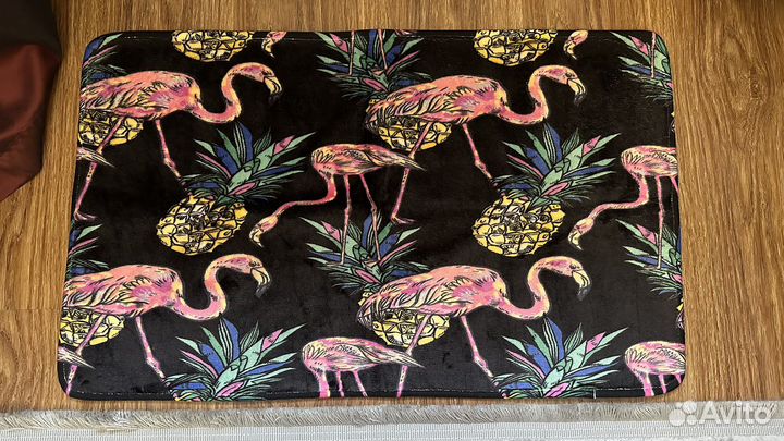 Коврик для ванной/детской комнаты с фламинго