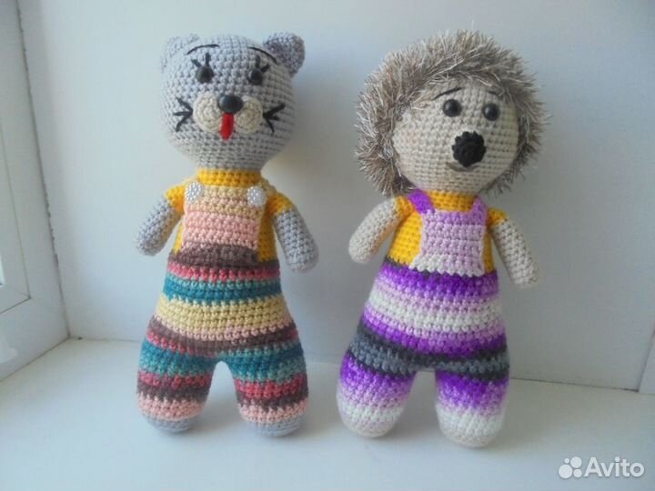Авторские куклы Ёжик и Кот
