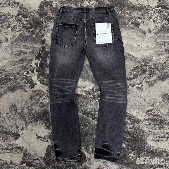 Джинсы Purple Brand PU112 темно-серые слим фит