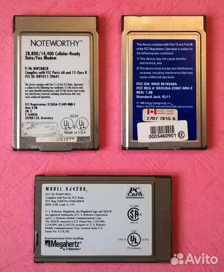 Раритетные pcmcia модемы