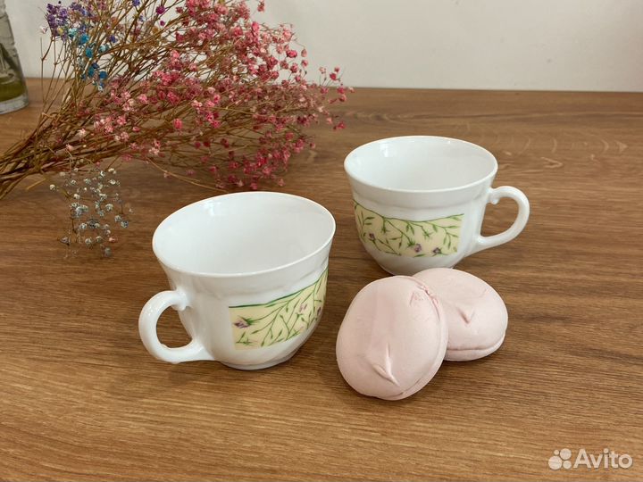 Сервиз чайный 6 пар белый, кофейный набор