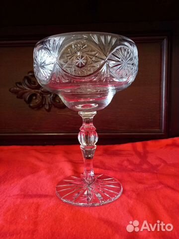 Колекционная Ваза для фруктов на ножке хрусталь