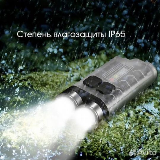 Тактический фонарь многофункциональный мини-брелок