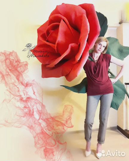 Ростовые цветы, большие цветы ручной работы