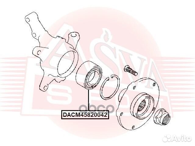Подшипник ступицы передней с магнитным кольцом