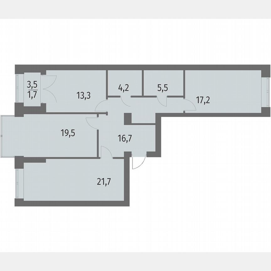3-к. квартира, 99,9 м², 12/13 эт.