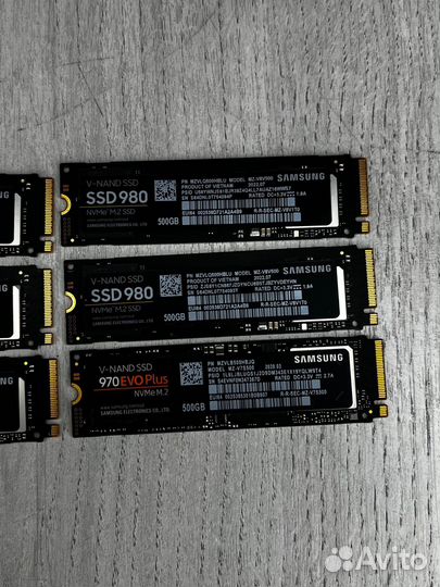 SSD 500gb Samsung 980, 970 evo