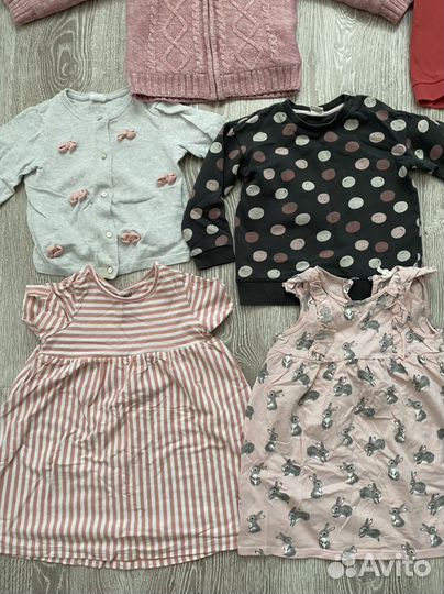 Вещи пакетом на девочку 86-92 h&m