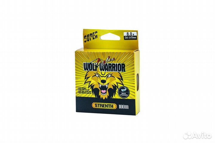 Монофильная, полиэстеровая леска 100м WolfWarrior