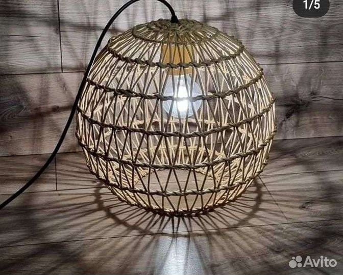 Абажур плетёный