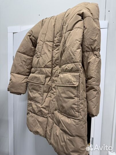 Пуховик длинный стеганый с капюшоном Befree