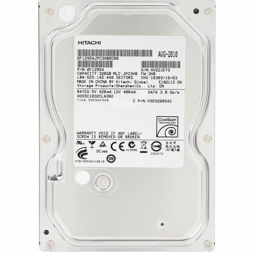 [HDS5C1032CLA382] Жесткий Диск Hitachi 320gb Sata Hds5c1032cla382