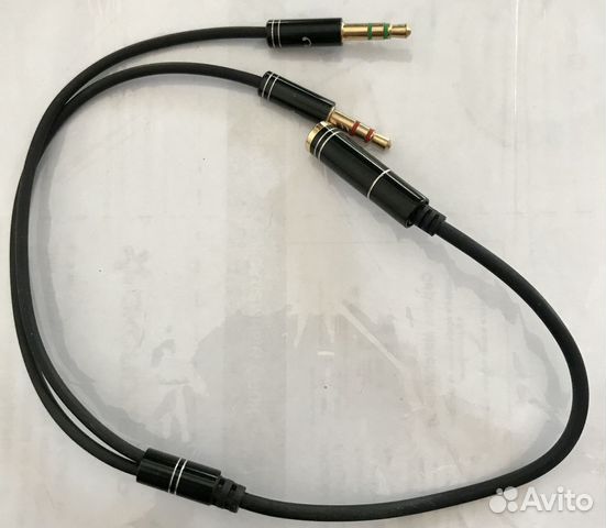 Адаптер аудио, Y-образный сплиттер, 3,5мм