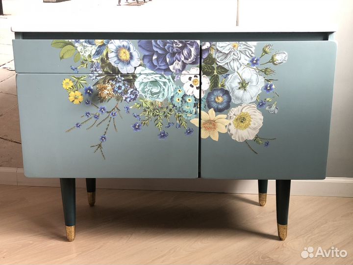 Тумба винтаж СССР. Ретро-тумба перекрашенная