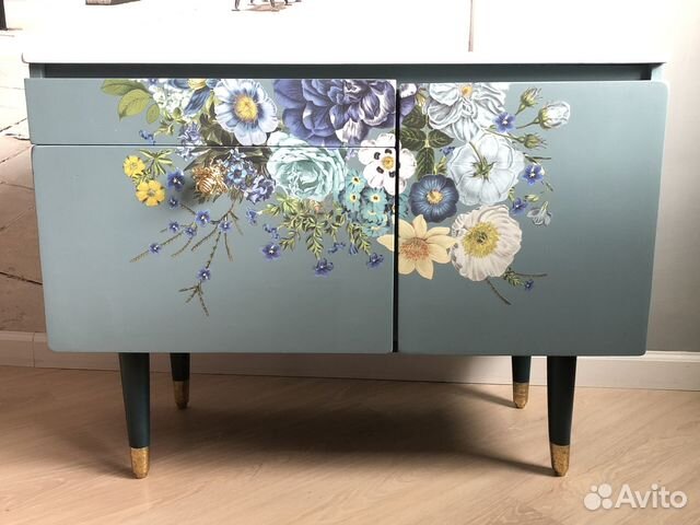 Тумба винтаж СССР. Ретро-тумба перекрашенная