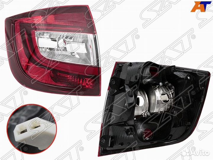 Фонарь задний skoda rapid 17-20 LH LED