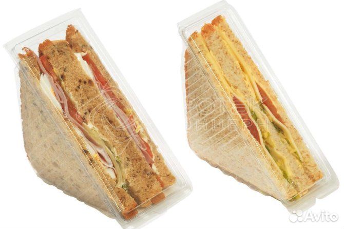 Упаковка одноразовая для сэндвичей пк-266/326