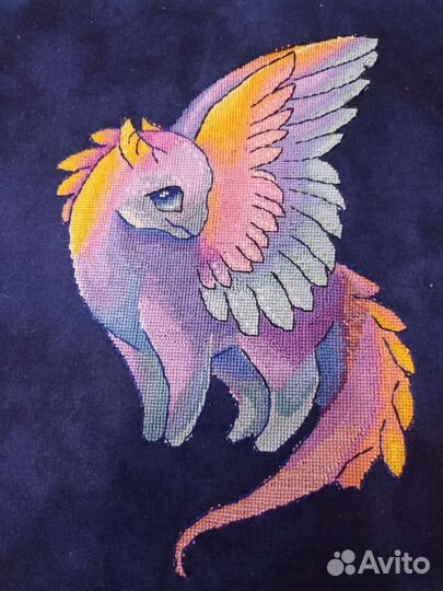 Дракон вышитый