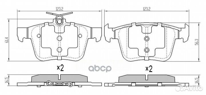 Колодки тормозные задние audi A3 12/skoda kodi