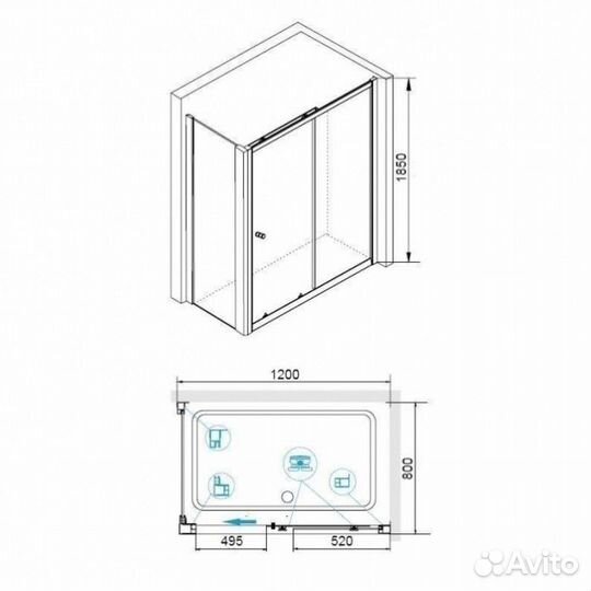 Душевой уголок RGW Classic CL-45-1 120x80