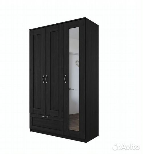 Шкаф трехстворчатый Сириус венге с одним ящиком