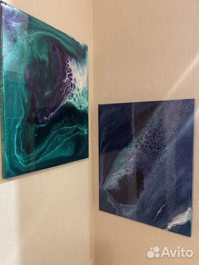 Диптих из эпоксидной смолы