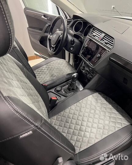 Авточехлы из алькантары ромб VW Tiguan 2 Автопилот