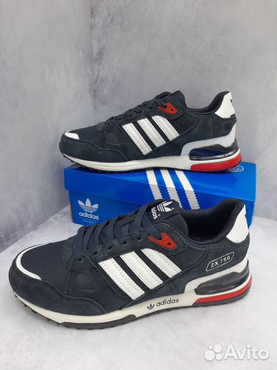 Кроссовки Adidas Zx 750 мужские синие белым