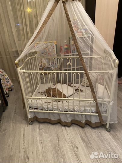 Детская кровать трасформер с люлькой geoby