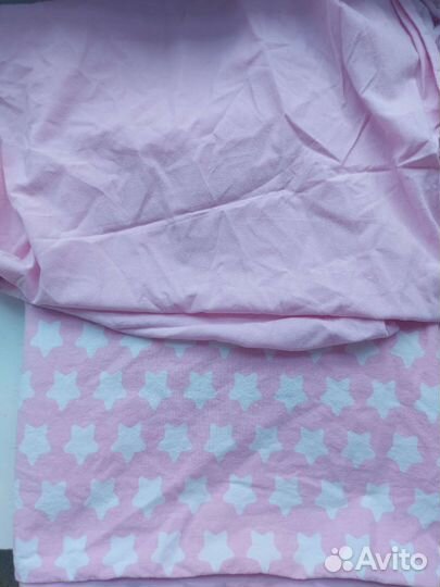 Простыня на резинке и пододеяльник