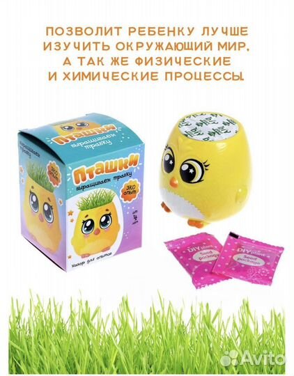 Набор для опытов пташки - выращиваем травку