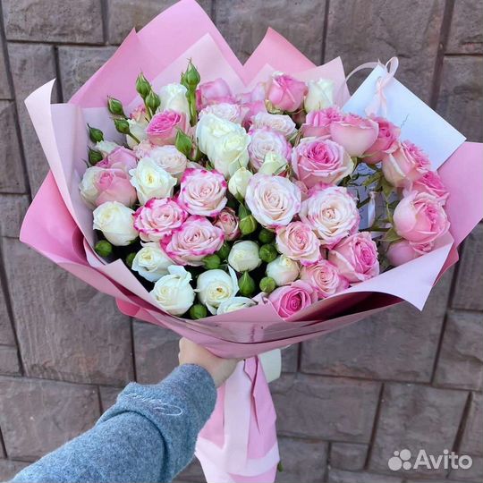 Цветы розы букет