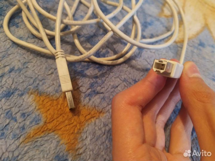 Кабели патч корд(3), USB A - USB B(2), Тел. кабель