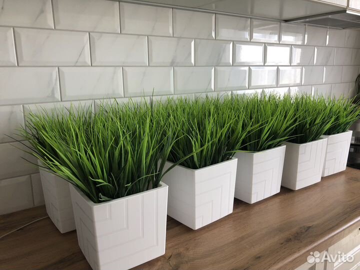 Искусственная трава/ блок осока/декор